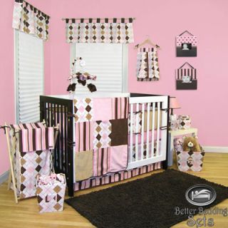  Brown Modern for Crib Nursery Blanket Collection Bedding Set
