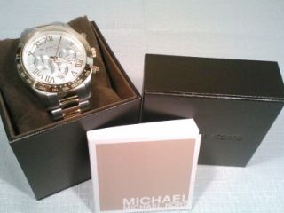 Michael Kors Two Tone Stainless / Gold Layton Chronograph Mens Watch