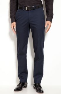 Versace Flat Front Cotton Twill Trousers