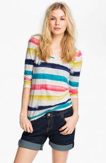 Lucky Brand Spring Painted Stripe Tee