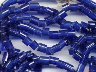RARE Whimsy Antique Cobalt Trade Beads Bugle Transparent Gooseberry