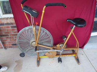 Vintage Schwinn Airdyne Exercise Bicycle Gold Color