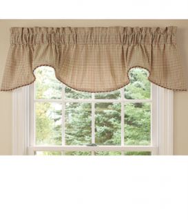 Country Curtains Colebrook Scalloped Valance Claret