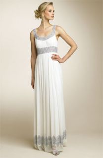 Adrianna Papell Beaded Chiffon Gown
