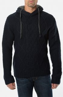 7 Diamonds Portillo Cable Knit Sweater with Removable Hood