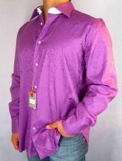 158 Robert Graham Colin Dress Shirt Paisley Floral Sz 39 44 M L XL
