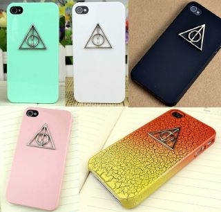  Deathly Hallows Harry Potter Green White Pink Colored Hard Case