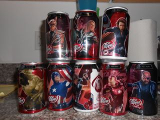  Avengers Collectible Dr Pepper Cans