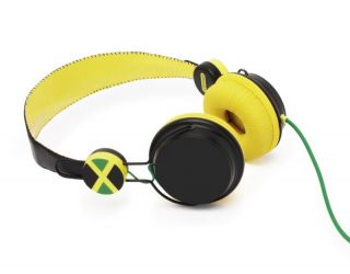 Coloud Jamaica Flag Series DJ Style iPod Headphones Mic