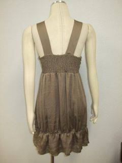 DESCRIPTION  NWT HOLY Codi Studio Brown Smocked Bow Front Dress $164