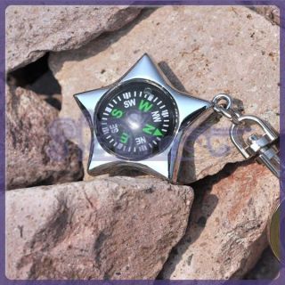 Creative Compass Outdoor Sport Favor Five Pointed Star Pendant Key