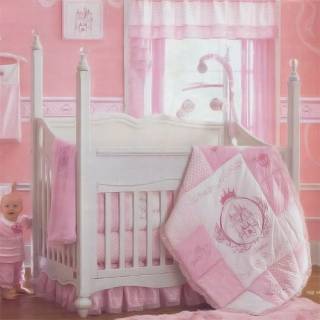 White Finish Disney Princess 4in1 Convertible Baby Crib