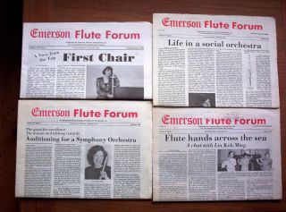 Emerson Flute Forum Newsletter Newspaper