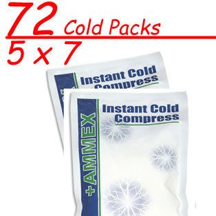 72 Instant Cold Packs Cold Ice Compress Bulk Case
