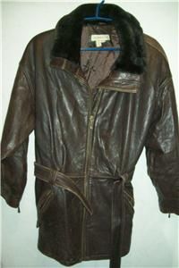 colebrook and co leather coat medium pile collar