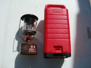 Coleman PEAK 1 Model 222 Lantern with Red Case.