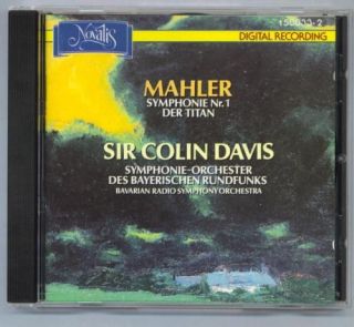 Mahler Symphonie NR 1 Sir Colin Davis Mint Import CD 7619915003322