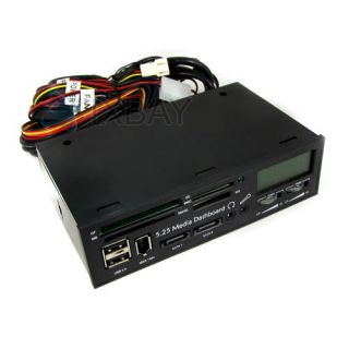 25 LCD Front Panel CPU Fan Speed Control Multi Function Card Reader