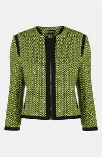 Topshop Neon Bouclé Jacket