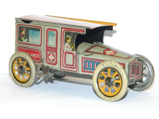   CHEIN Tin Litho Toy Wind Up AMBULANCE WW1 WWI RARE COLLECTIBLE TOYS