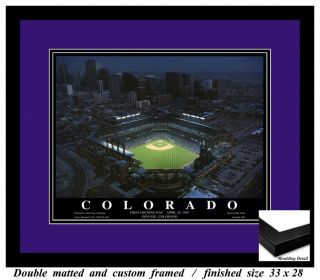Colorado Rockies at Coors Field Print Picture Dbl Matted Custom Framed