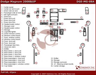 Dodge Magnum 08 Real Carbon Fiber Dash Kit Trim Dashboard Parts Free