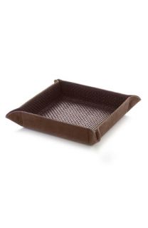 Woven Leather Catchall Tray