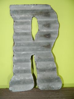 Recycled Barn Roofing Metal Letter R 10 inches Made in USA by Junkfx