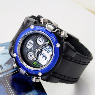 Fashion Cool Mens Alarm Clock Digital Quartz Outdoor Sport Wrist Watch