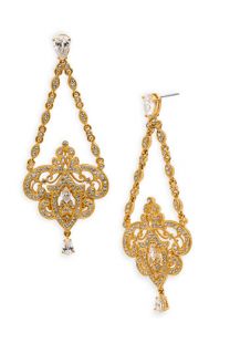 Nadri Triangle Chain Chandelier Earrings ( Exclusive)