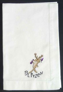  barn pattern reindeer piece embroidered blitzen cloth napkin size 20 1