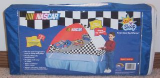 Kids NASCAR Twin Size Bed Dome Tent Hide N Sleep New