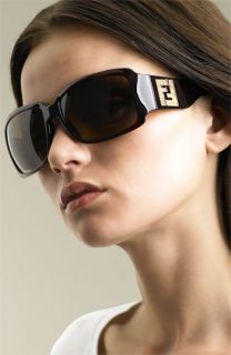 Fendi Oversized Square Sunglasses with Cork Inlay Logo