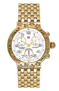 Michele Extreme Fleur Gold Watch