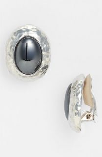 Simon Sebbag Oval Stone Clip Earrings