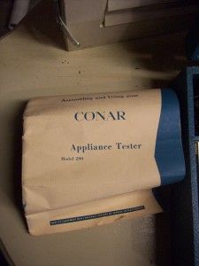 conair model 200 appliance tester in case vintage