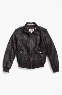 Armani Junior Leather Jacket (Big Boys)