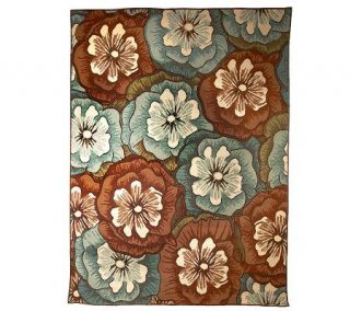 Indoor/Outdoor 94 x 120 All Weather Olefin Blossoms Rug —