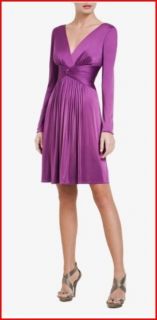 BCBG Polly Concord Grape Twisted Front Defect Dress M $238 S526