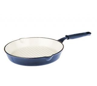 KitchenAid Cast Iron 11 Round Grill Pan with Silicone Handle
