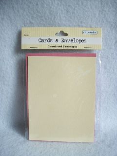 Colorbok Blanks Cards Envelopes Cream Rose Package of 2