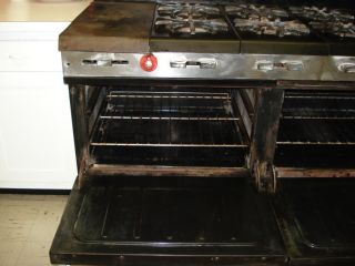 Vulcan Commercial Stove & Ovens 8 Burners, 2 Ovens & Warming Hot Plate