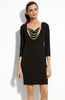 Alexia Admor Jersey Shift Dress with Attached Necklace