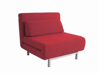 Red Modern Convertible Sofa Bed Daybed Chair