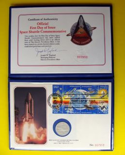 official first day of issue space shuttle columbia commemorative
