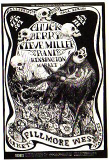 Mint 68 Chuck Berry Fillmore Concert Postcard Conklin