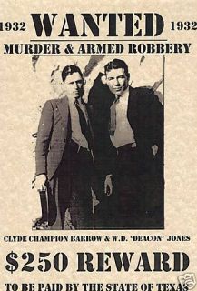 Bonnie and Clyde Clyde Champion Barrow w D Jones