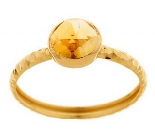 VicenzaGold Stackable Round Gemstone Ring 14K Gold —