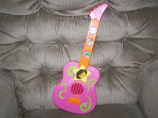 Cute Fisher Price Dora the Explorer DORA Tunes Musical Pink Guitar Euc