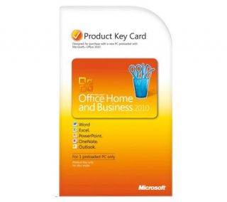 Microsoft Office 2010 Home and Business ProductKey Card —